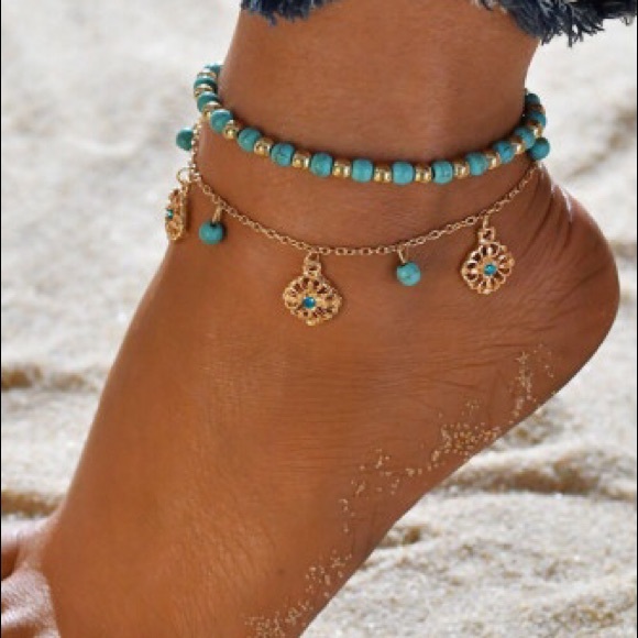 Boho Flower Anklet - Picture 3 of 5